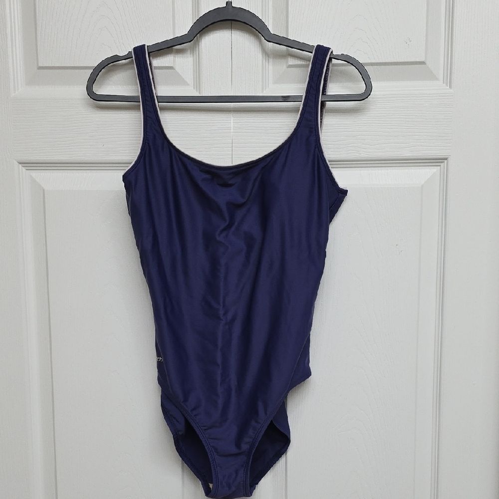 5 For $25 Speedo Navy Blue One-Piece Swimsuit